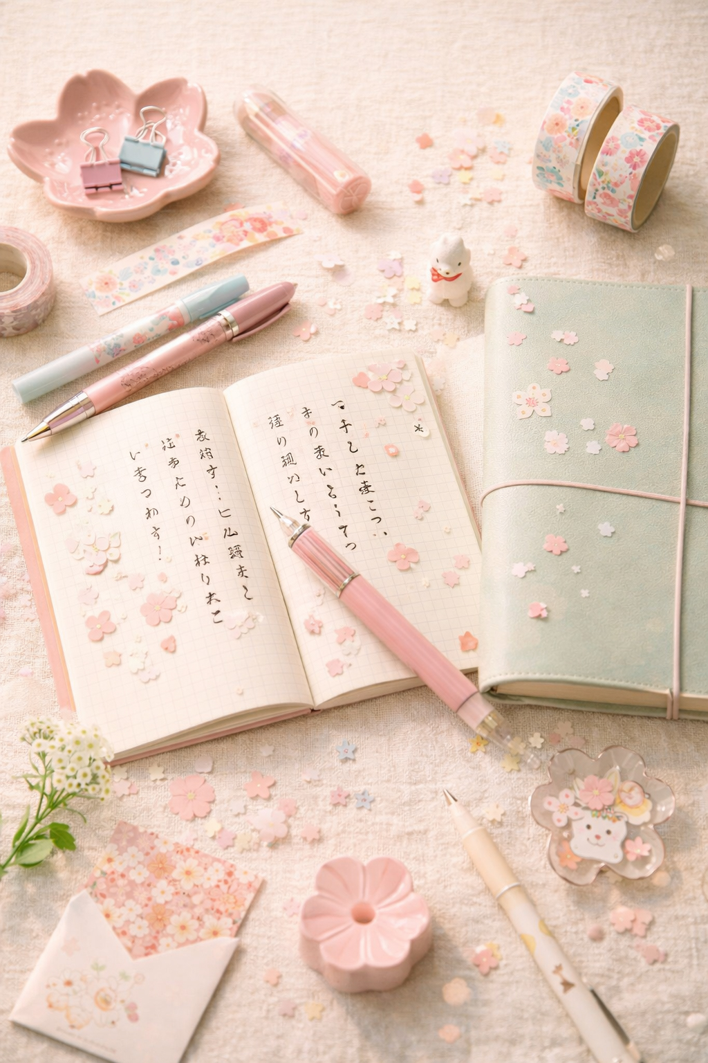 日本の文房具の美しい並び